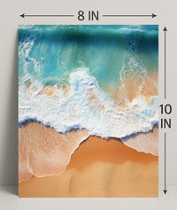 Ocean Waves And Sandy Shore Poster