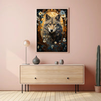 Majestic Wolf Portrait Poster PosterGoat