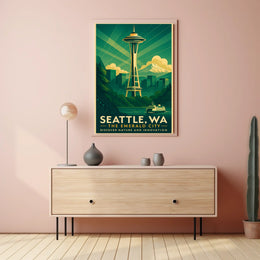 Seattle, WA The Emerald City Poster