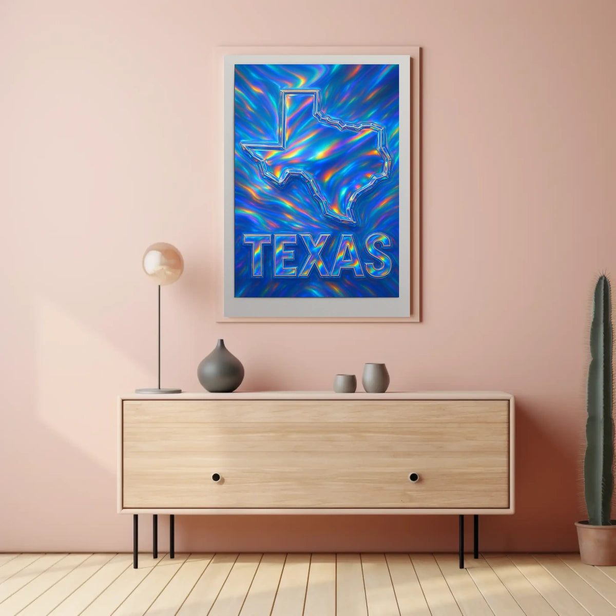 Texas In Vibrant Colors Poster