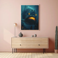 Mythical Sea Monster in Fantastical Underwater Adventure Poster PosterGoat