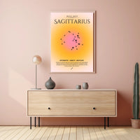 Sagittarius Zodiac Constellation Minimalist Art Print PosterGoat