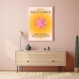 Sagittarius Zodiac Constellation Minimalist Art Print PosterGoat