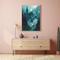 Haunting Misty Landscape Gothic Fantasy Art Poster PosterGoat