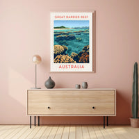 Great Barrier Reef: Vibrant Marine Life and Coral Formations Poster