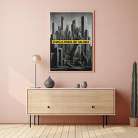 Dystopian Angular Cityscape Futuristic Sci-Fi Poster