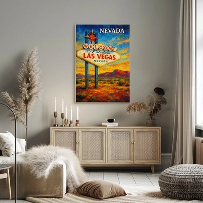 Las Vegas Nevada Vintage Welcome Sign Poster