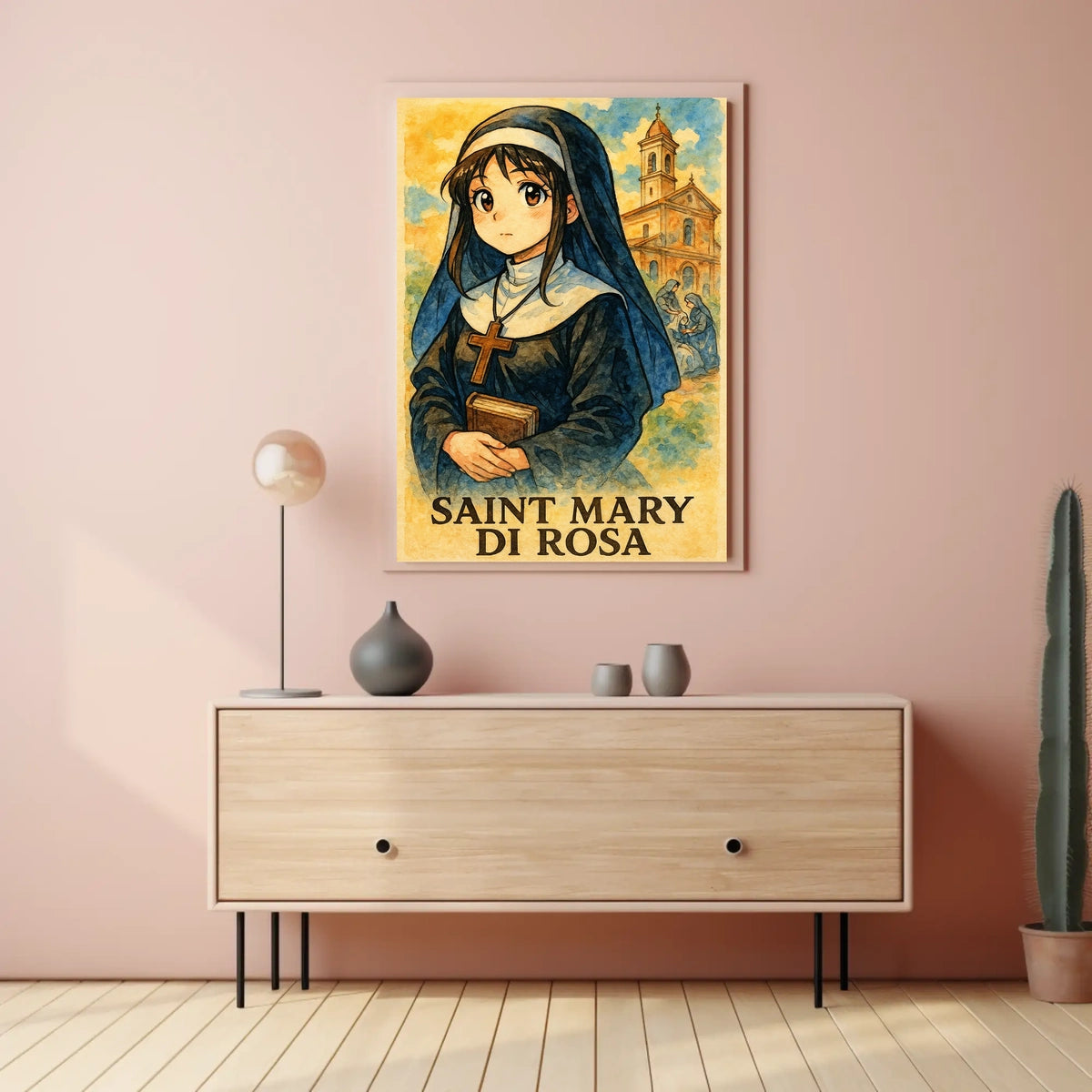 Saint Mary Di Rosa Cathedral Heritage City History Poster