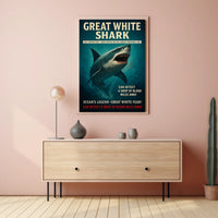 Oceans Legend Great White Shark Poster