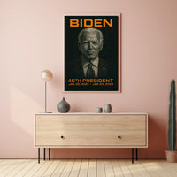 Joe Biden 46th President of the United States Techno Schematic Poster