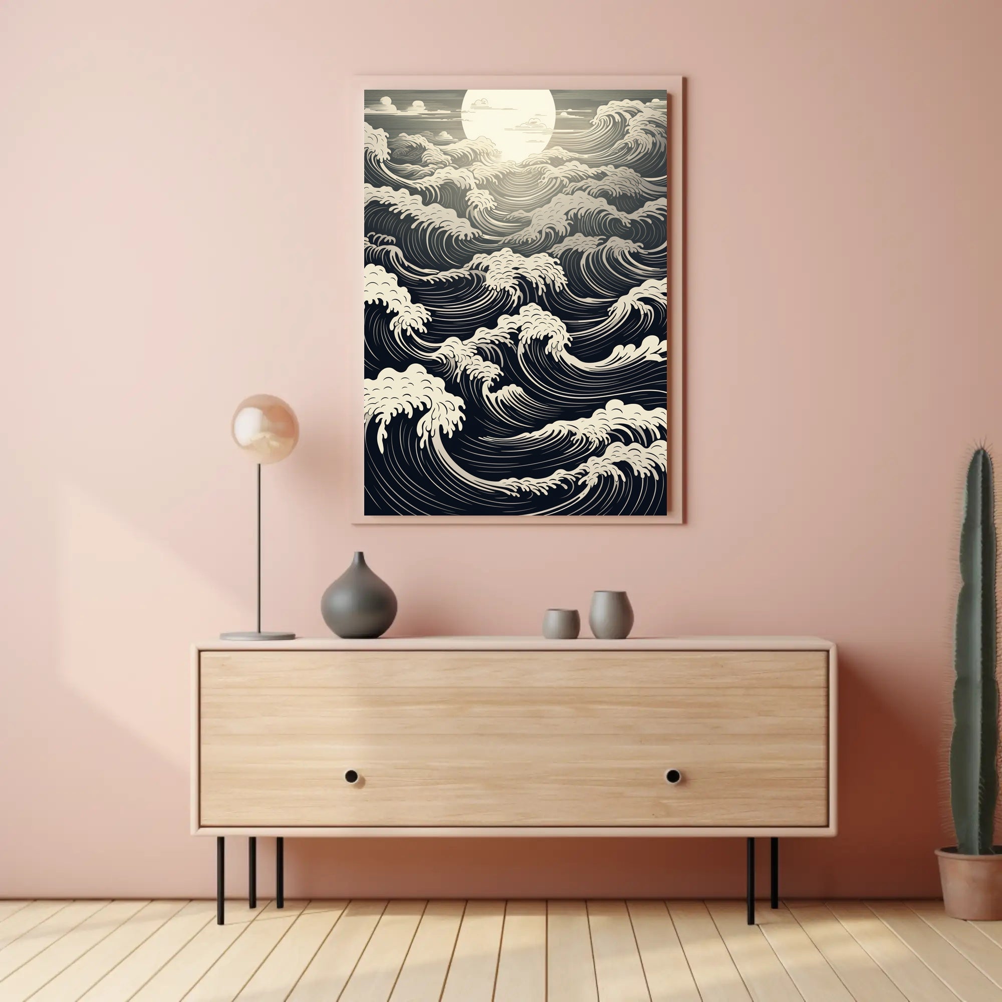 Moonlit Waves Poster PosterGoat