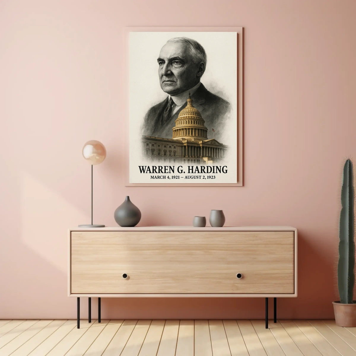 Warren G. Harding 29th President of the United States Reflections Poster