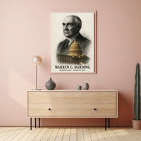 Warren G. Harding 29th President of the United States Reflections Poster