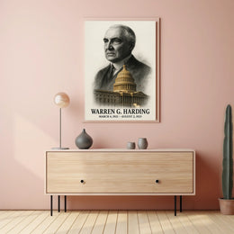 Warren G. Harding 29th President of the United States Reflections Poster