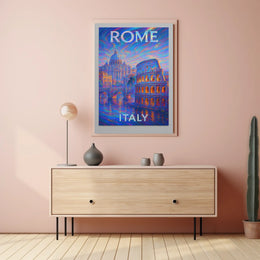 Rome, Italy A Vibrant Dreamscape Poster