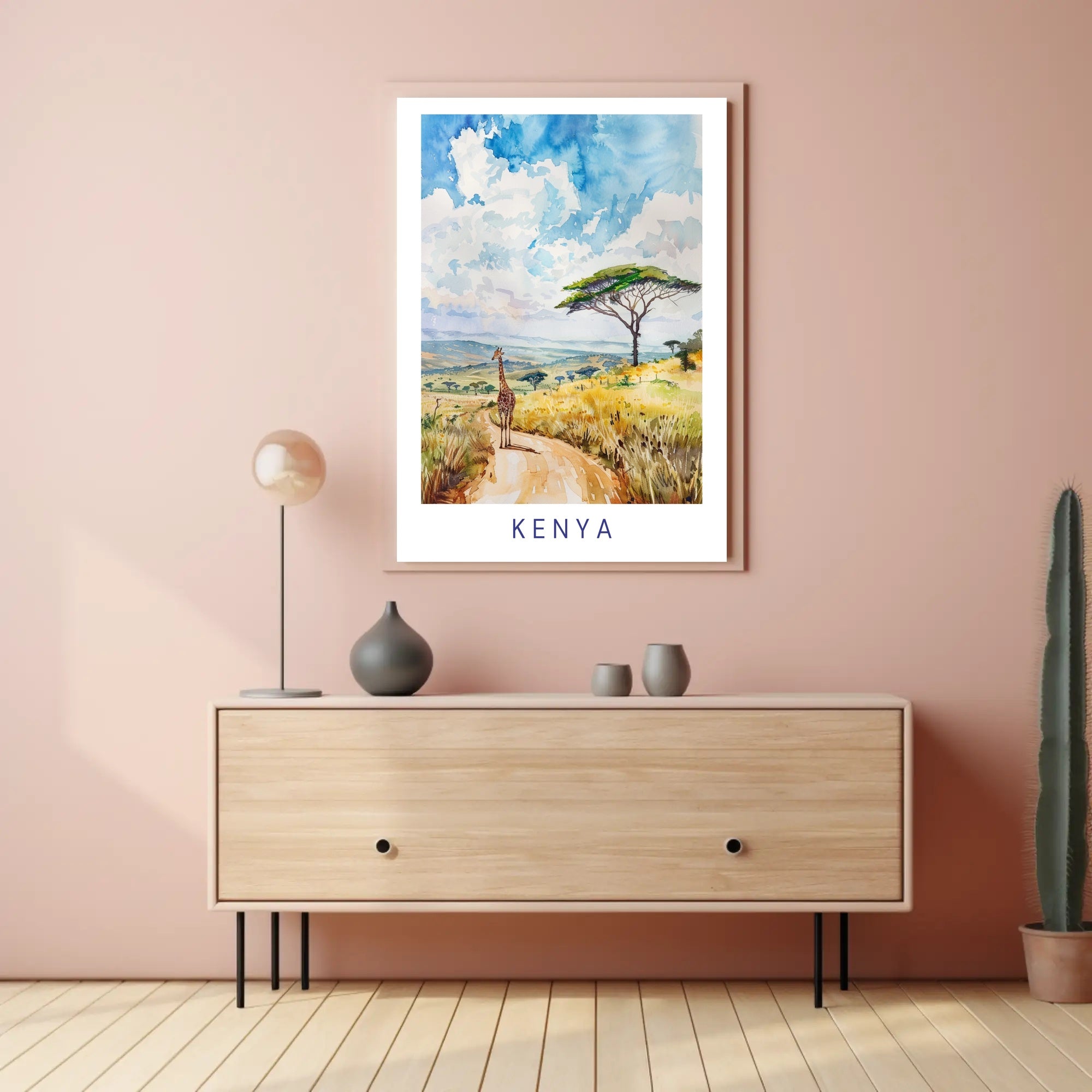 Serene Kenyan Landscape Poster PosterGoat