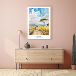 Serene Kenyan Landscape Poster PosterGoat