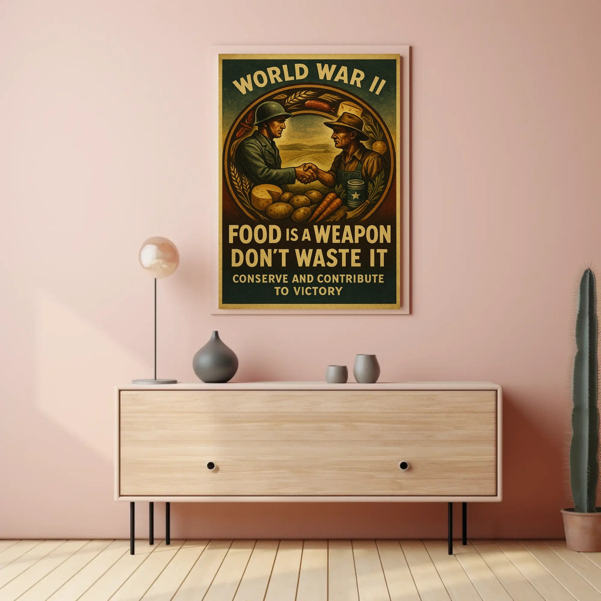 World War II Vintage Food Conservation Poster