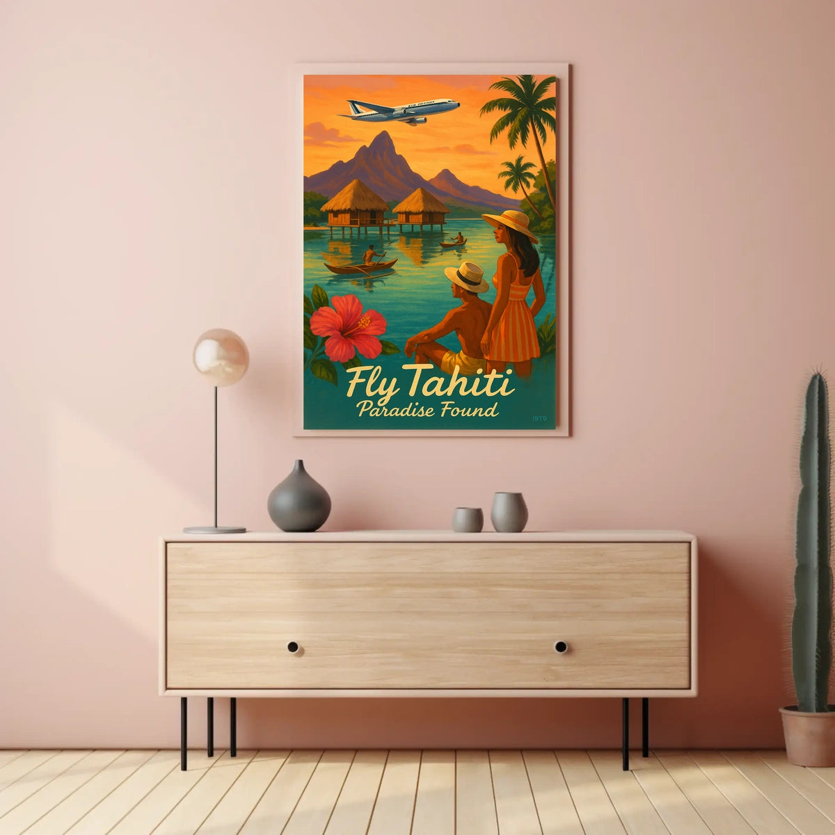 Fly Tahiti Paradise Found Poster