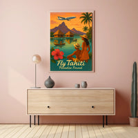 Fly Tahiti Paradise Found Poster