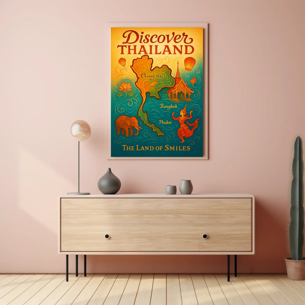 Discover Thailand The Land of Smiles Poster