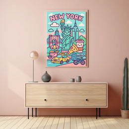 Whimsical New York Adventure Poster