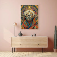 Mystical Llama Art in Cultural Heritage Poster PosterGoat