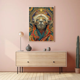 Mystical Llama Art in Cultural Heritage Poster PosterGoat