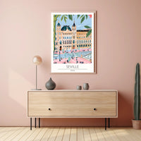 Seville Architectural Illustration Poster PosterGoat