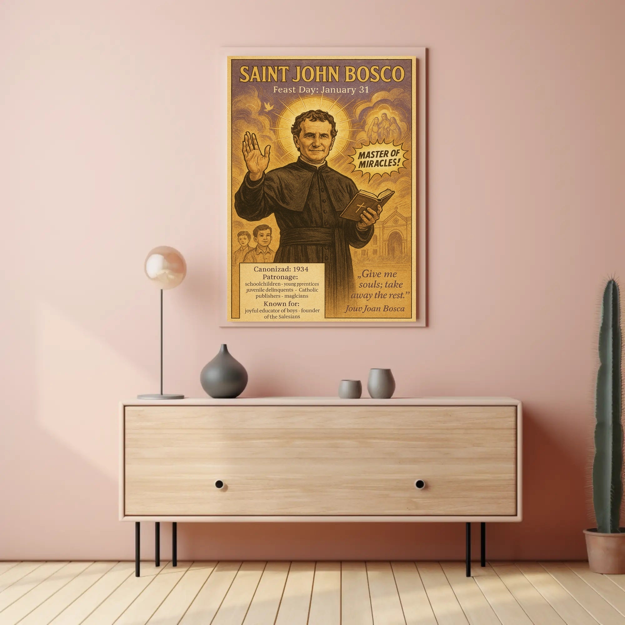Saint John Bosco Poster PosterGoat