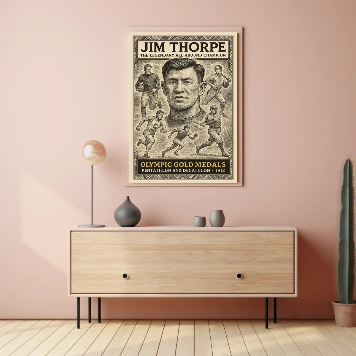 Legendary Champion Commemorative Jim Thorpe Poster