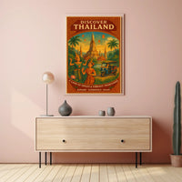 Discover Thailand Vintage Poster Art Print PosterGoat