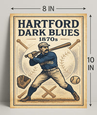 Hartford Dark Blues 1870s Baseball Poster PosterGoat