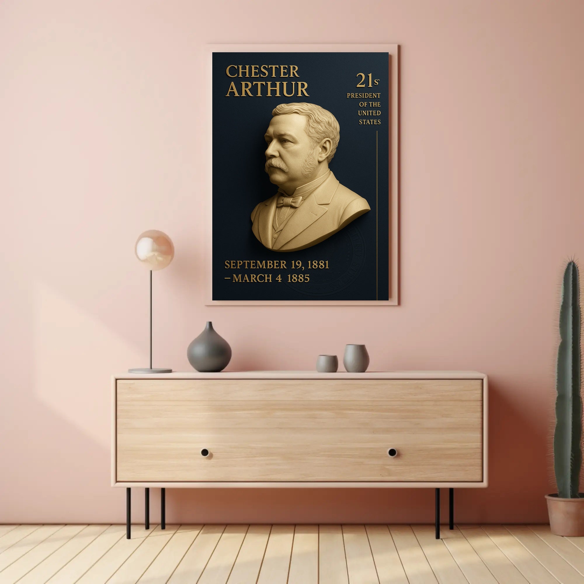 Chester A. Arthur Commemorative Vintage Presidential Poster PosterGoat