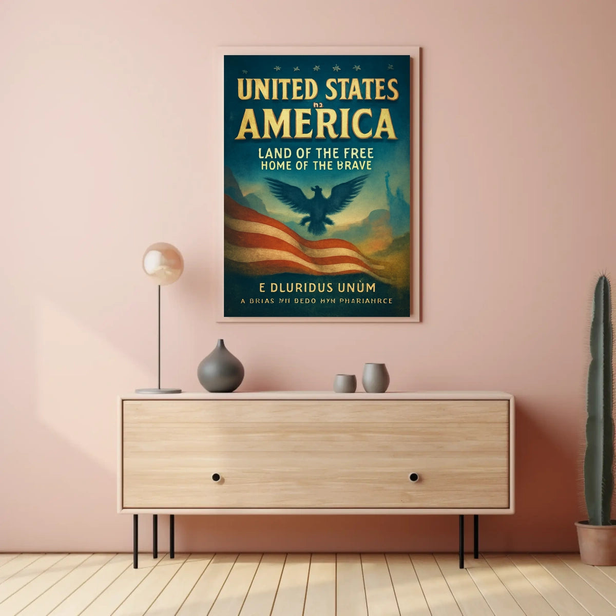 Patriotic Themes Vintage Nostalgic Eagle Poster