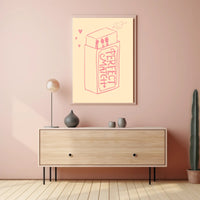 Perfect Match: Love Romance Minimalist Design Artistic Poster PosterGoat