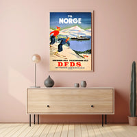 Travel to Norway with D.F.D.S Poster PosterGoat