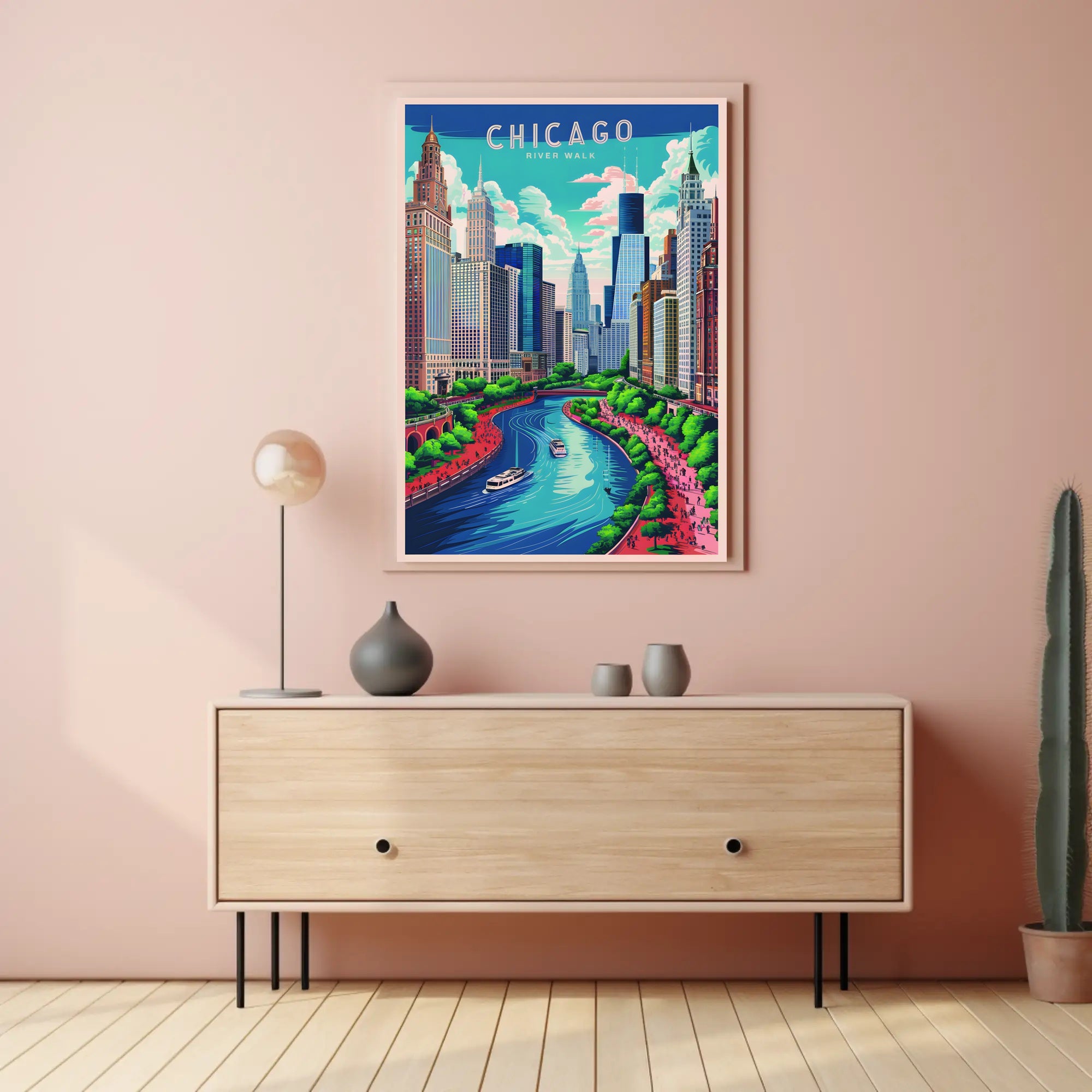 Chicago Riverwalk Poster