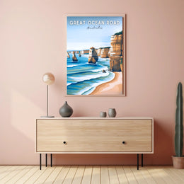 Twelve Apostles Scenic View Travel Poster