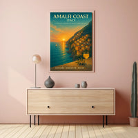 Amalfi Coast Sunset Beauty Culture Poster