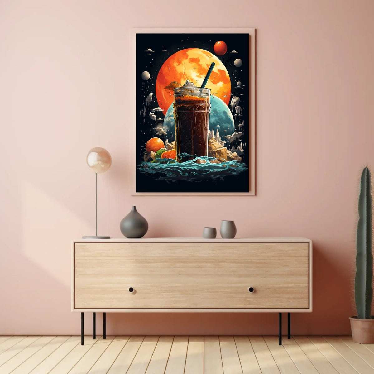 Cosmic Beverage Adventure Poster
