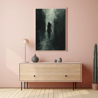 Dark Silhouette: Enigmatic Urban Art Poster PosterGoat