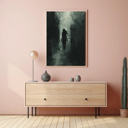 Dark Silhouette: Enigmatic Urban Art Poster PosterGoat