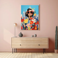 Floral Fusion In The City Poster