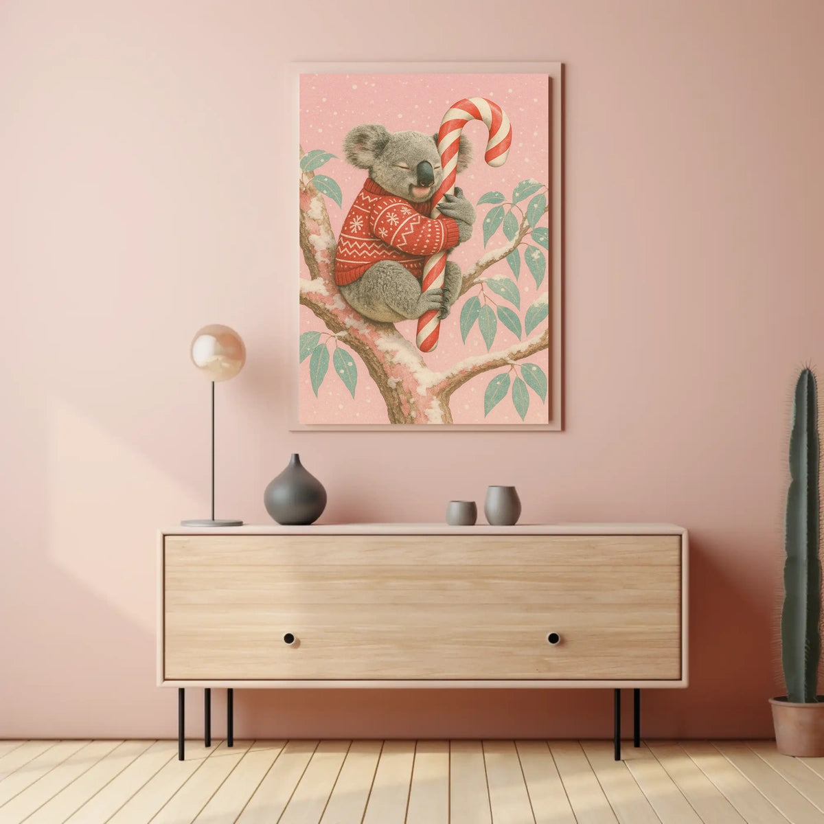 Cozy Koala Christmas Poster