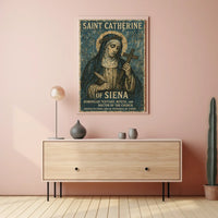 Saint Catherine of Siena Heritage Religious Art Poster
