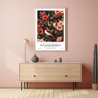 William Morris-Inspired Vintage Floral Illustration Cultural Poster