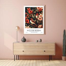 William Morris-Inspired Vintage Floral Illustration Cultural Poster
