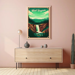 West Virginia Waterfall Poster