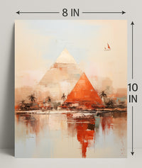 Abstract Pyramids At Sunset Abstract Poster